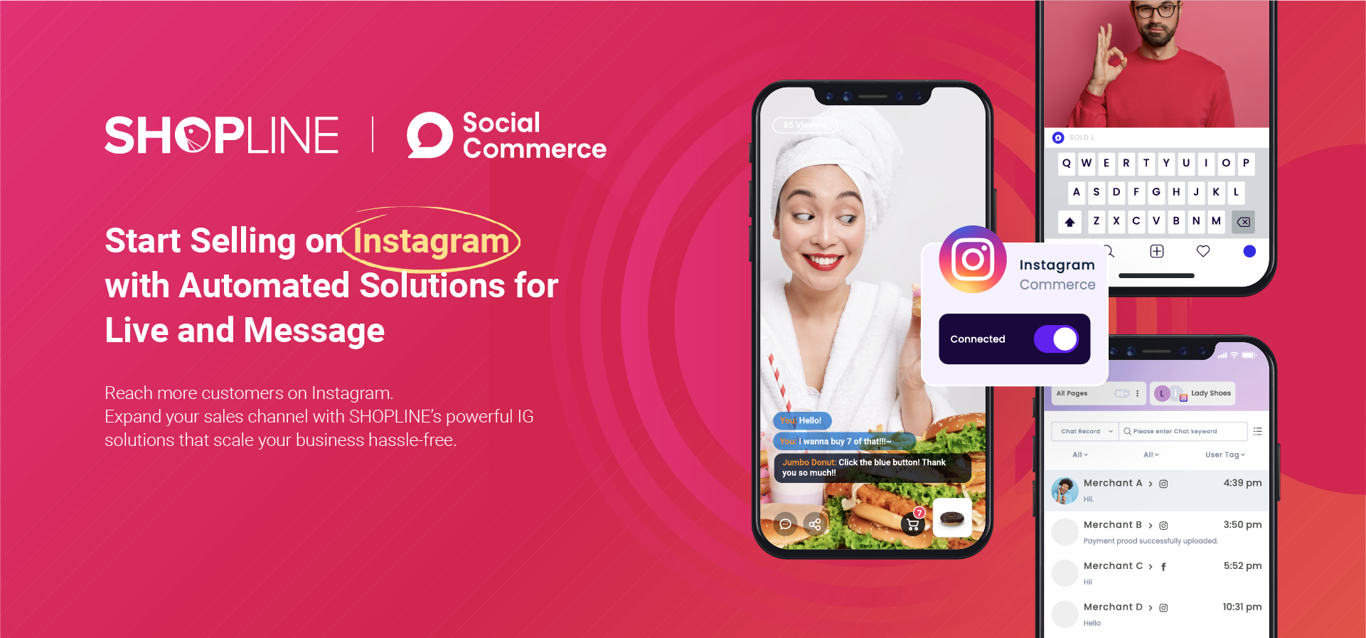 Instagram Live Integration SHOPLINE social commerce